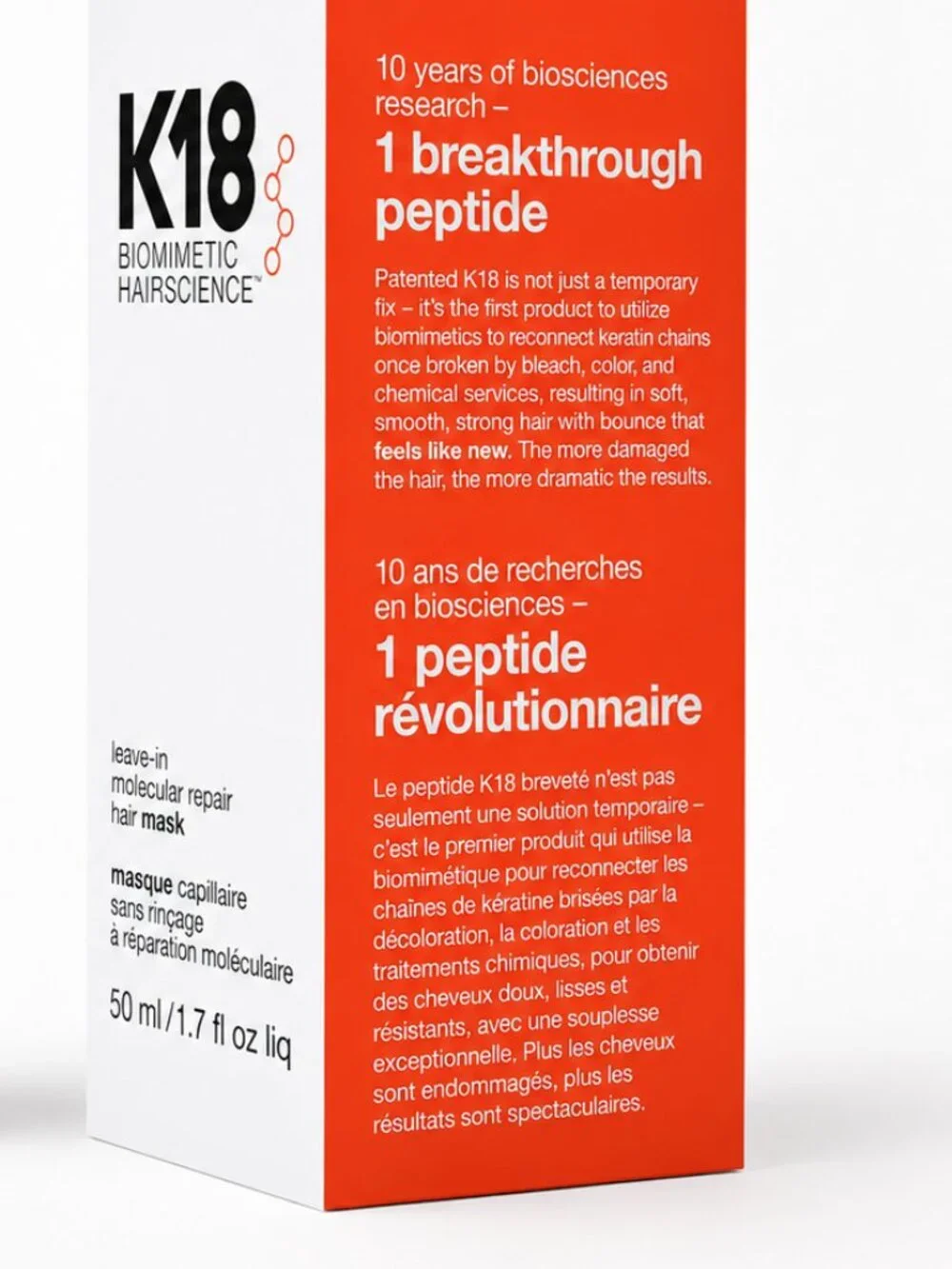K18 Leave-In Molecular Repair Hair Mask 50ml 1.7oz New Authentic
